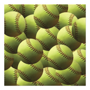 Gul softballtapet fototryck