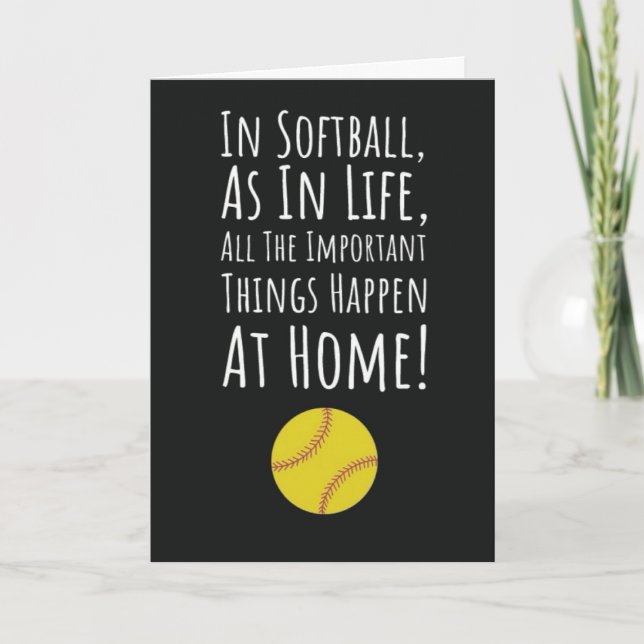 Gul Softboll Kort (Framsida)
