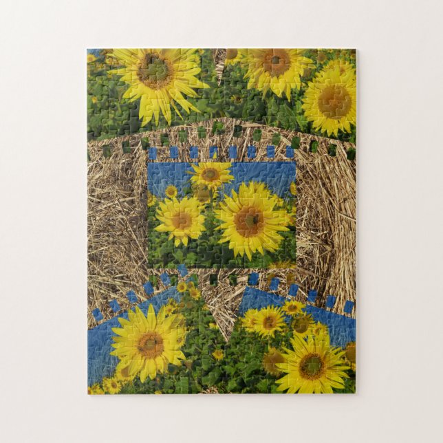 gul sol blom frodig sommarblomma pussel (Vertikal)