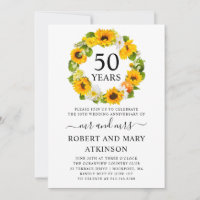 Gul solros blomsterguide 50-års bröllopsjubileum