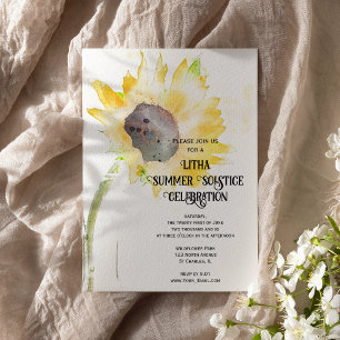 Gul Solros Litha Midsommarfirande Inbjudningar