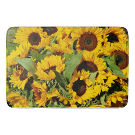 Gul solros minneskum badmatta badrumsmatta