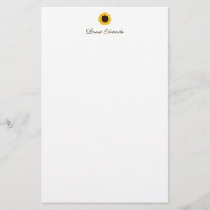 Gul solros personlig brevpapper