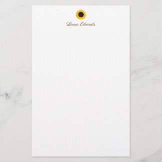 Gul solros personlig brevpapper