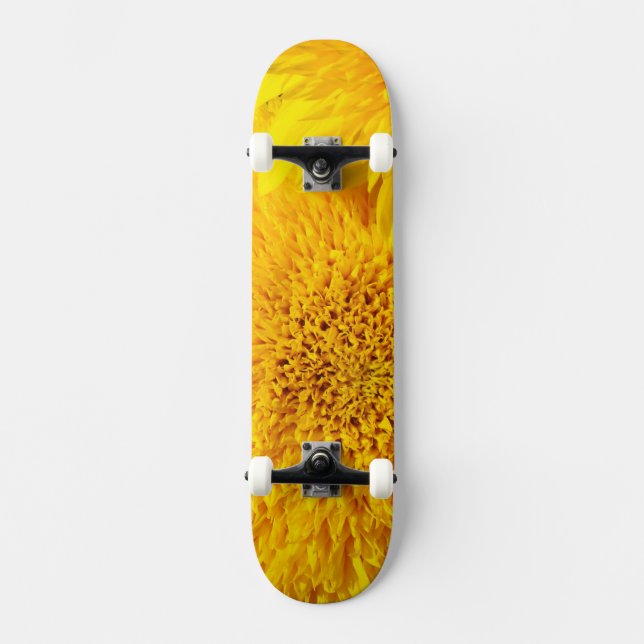 Gul solros sommar anpassade skateboardar skateboard bräda 21,5 cm (Framsida)