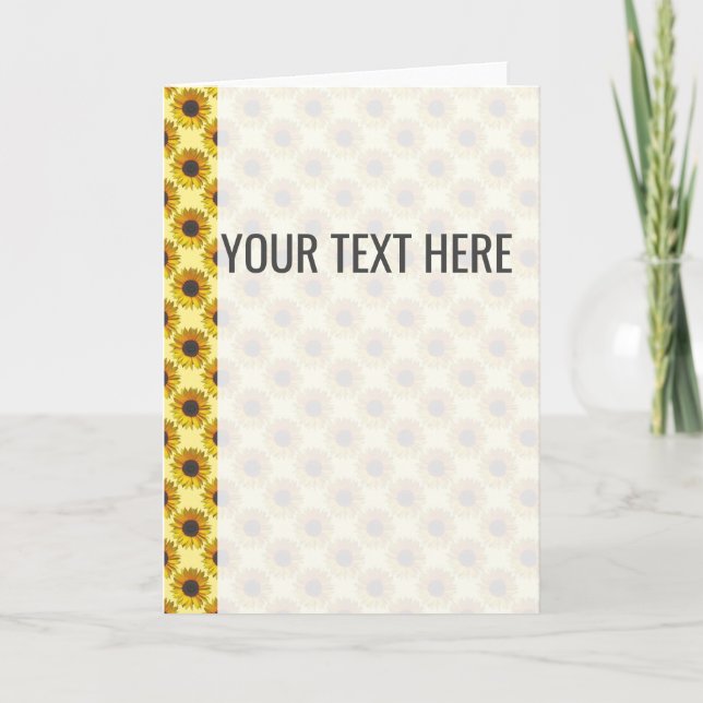 Gul solrosmönster meddelande (Framsida)