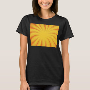 Gul solstrålning bakgrund – Retro Vintage-struktur T Shirt
