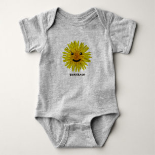 Gul sommarblomma för lycklig på någon färg t shirt