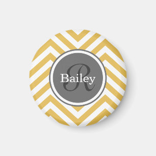 Gul sparreMonogram Magnet