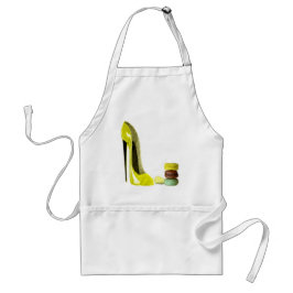 Gul stilett för pastell och fransk Macaroonskonst Förkläde