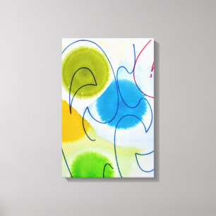 Gul Stilren Modern Abstrakt Canvastryck