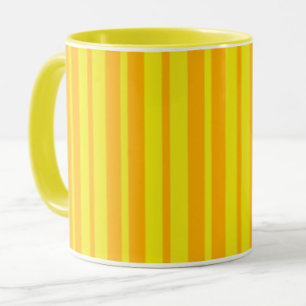 Gul Stilren Ränder Mönster Design  Mugg