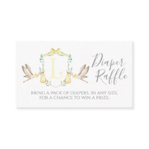 Gul stork blöja lotteri kort