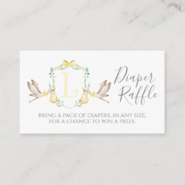 Gul stork blöja lotteri kort