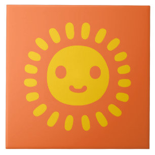 Gul Sun Art Kakelplatta