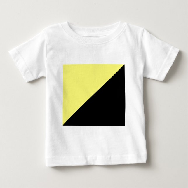 Gul & svart Anarcho kapitalismflagga T Shirt (Framsida)