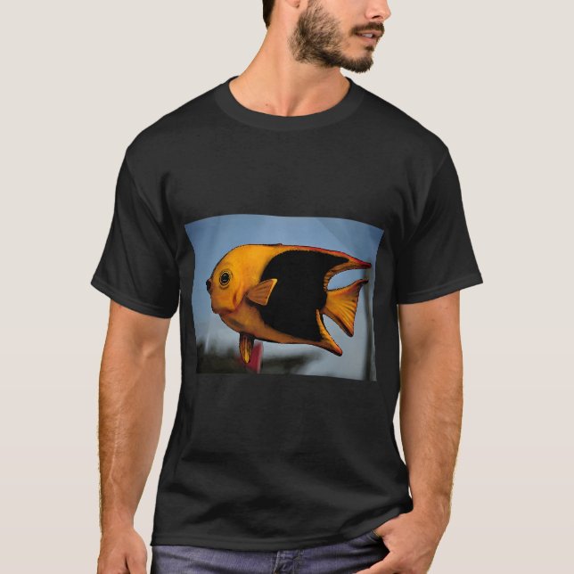 Gul & Svart Fisk T Shirt (Framsida)