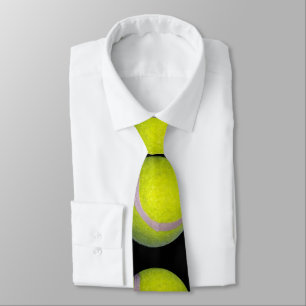 Gul svart tennisbollsmönster, slips