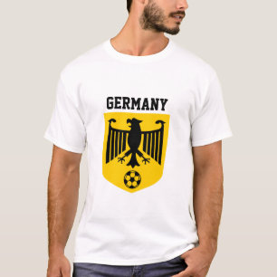 Gul Svart Tyskland Vapen Fotboll T Shirt