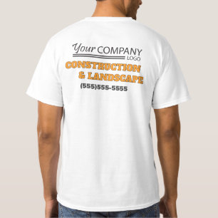 Gul, svart utomhusföretagsskylt med logotyp t shirt