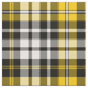 Gul Svart Vit Rutig Tartan Mönsterdesign Tyg