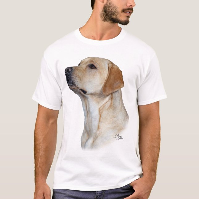 Gul t-skjorta för Labrador Retriever Tee Shirt (Framsida)