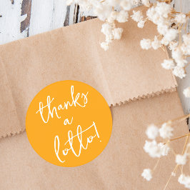 Gul Tack Lotto Lottlott Tombola Favor Runt Klistermärke