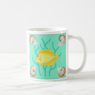 Gul Tang med Nautilussnäckor Kaffemugg