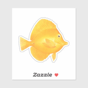 Gul Tangfisk Klistermärken