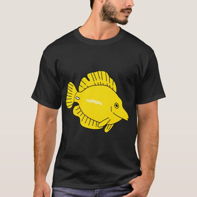 gul tangfisk t shirt (Framsida)