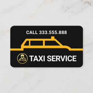 Gul Taxi Gräns Rutt Linje Visitkort