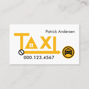 Gul Taxi Rutt Transport Visitkort