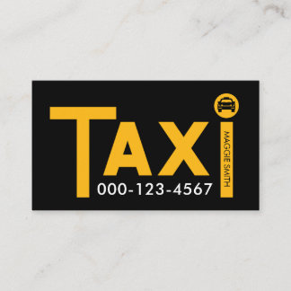 Gul TAXI-skylt Visitkort