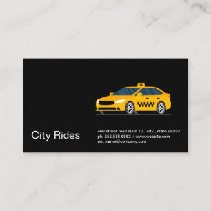 Gul Taxibil Transporttjänster Visitkort