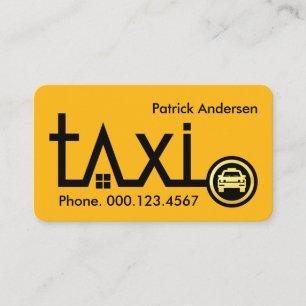 Gul taxiruttriktningslinje visitkort
