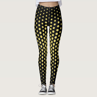 Gul Techno Prickmönster Leggings