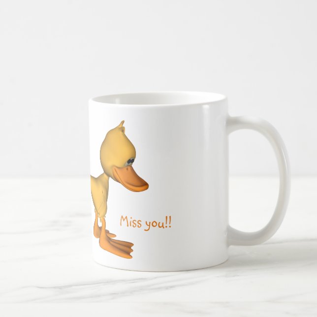 Gul Tecknad Anka Kaffemugg (Höger)