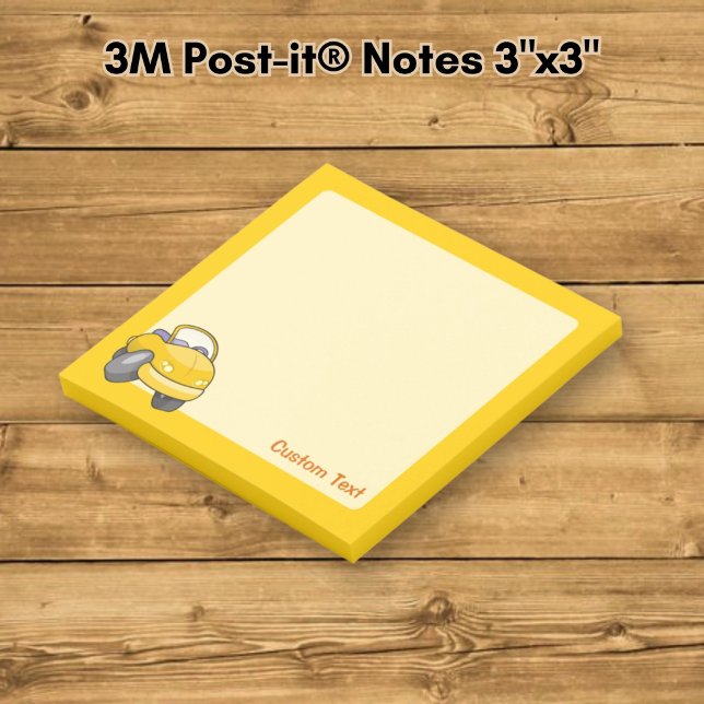 Gul Tecknad Bil Post-it Block (Skapare uppladdad)