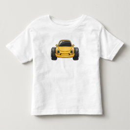 Gul Tecknad Bil T Shirt