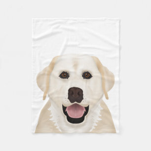 gul tecknad för labrador retriever fleecefilt