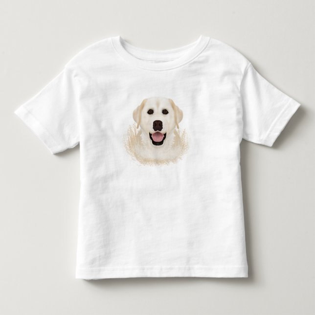 gul tecknad för labrador retriever tee shirt (Framsida)