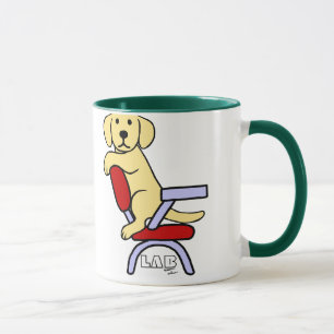 Gul tecknad för Labrador student 3 Mugg