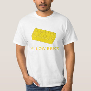Gul tegelsten skräddarsy by min Minifig Tee Shirt