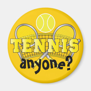 Gul Tennis Vem? Magnet