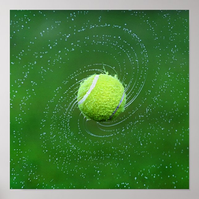 Gul tennisboll personlig poster (Framsidan)