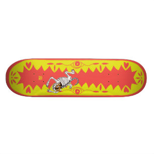 Gul tiger old school skateboard bräda 18 cm