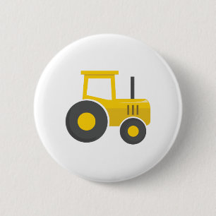 Gul traktor knapp