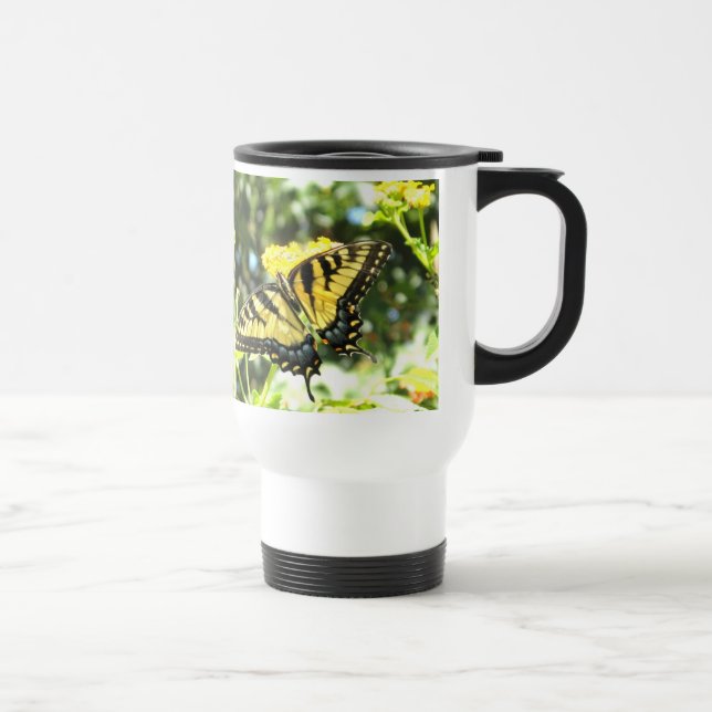 Gul travel mug för fjäril AF Resemugg (Höger)