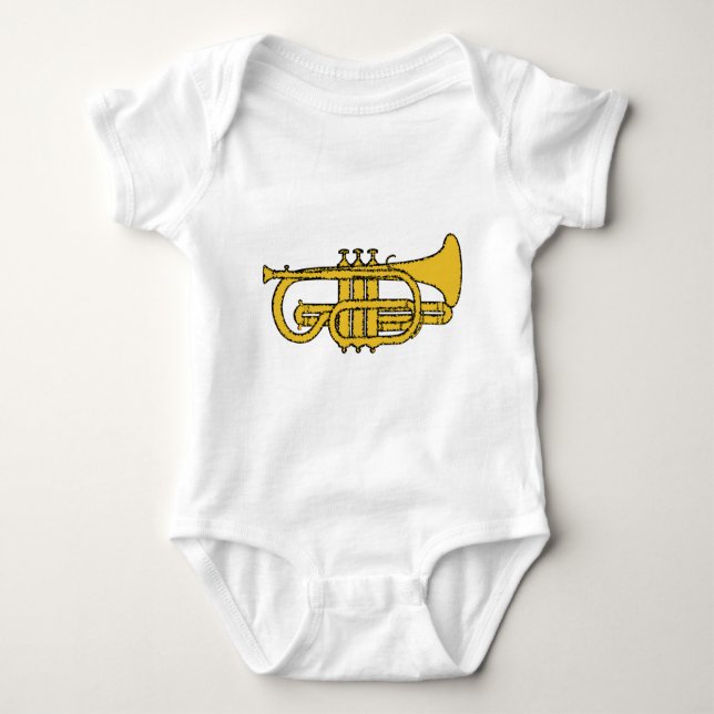 Gul trumpet t shirt (Framsida)