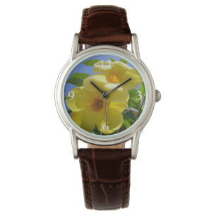 Gul trumpetblommor I Armbandsur